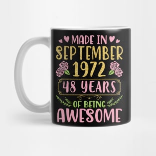 Made In September 1972 Happy Birthday 48 Years Of Being Awesome To Me You Nana Mom Daughter Mug